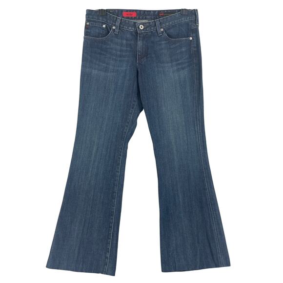AG Adriano Goldschmied Jeans Womens 32 R Blue The Club Flare Denim Made USA - Picture 1 of 16